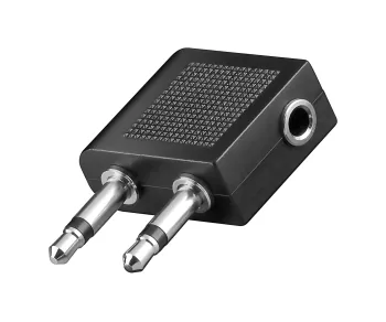 Adapter 2x 3,5mm Klinke 3,5mm Buchse, DINIC Box Kopfhöreradapter 3,5mm für Flugzeuge